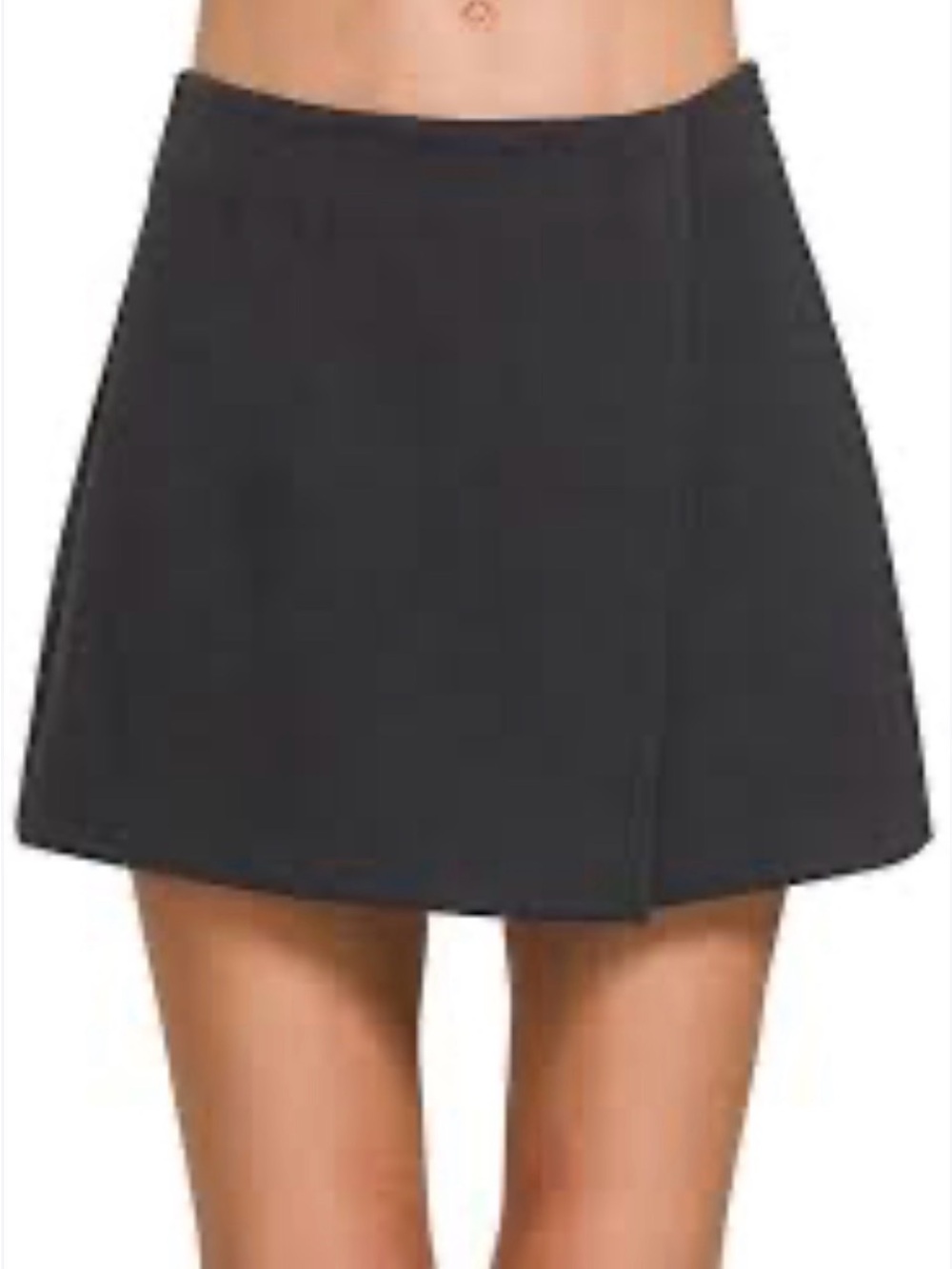 Zenana Outfitters Black A-Line Mini Skort